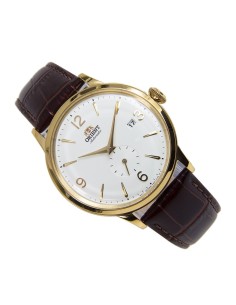 reloj hombre automático Orient Bambino RA-AP0004S white gold correa cuero
