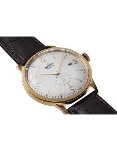 reloj hombre automático Orient Bambino RA-AP0004S white gold correa cuero