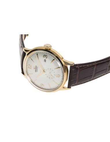 reloj hombre automático Orient Bambino RA-AP0004S white gold correa cuero
