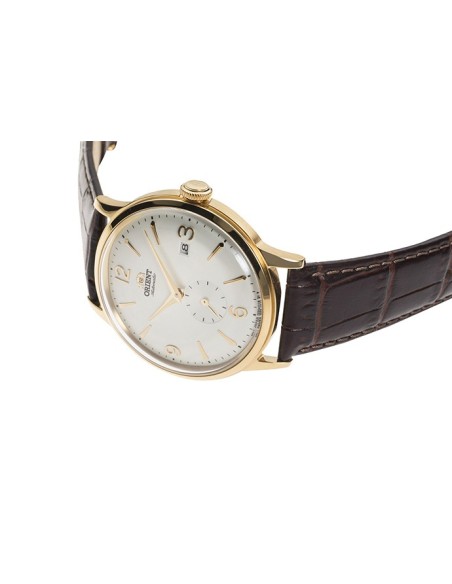 reloj hombre automático Orient Bambino RA-AP0004S white gold correa cuero