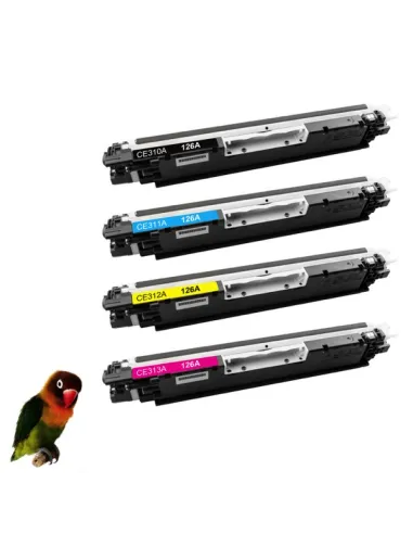 HP CE310A-CE311A-CE312A-CE313A Pack 4 tóners compatibles 
