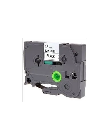 CINTA ROTULADORA compatible con  BROTHER TZE241 NEGRO / BLANCO TZ-241