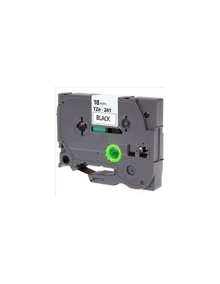 CINTA ROTULADORA compatible con  BROTHER TZE241 NEGRO / BLANCO TZ-241