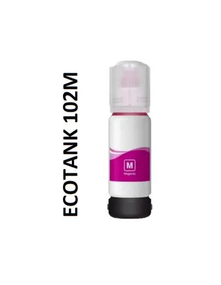 Bote de tinta compatible MAGENTA 102 para Epson EcoTank ET-2750 ET-3750 ET-4750