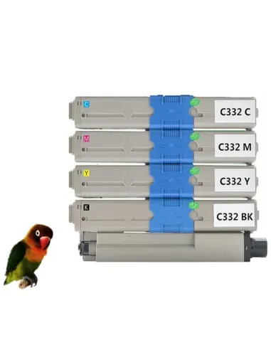 Toner compatible Negro con OKI C332 MC363