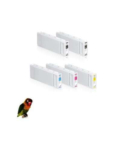 5 Tintas compatible T694 series Epson SC-T3000 SC-T3200 SC-T5000 SC-T5200 SC-T7000 SC-T7200 tinta pigmentada
