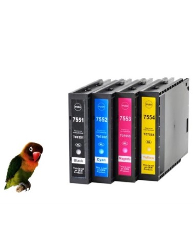 Cartucho Negro compatible con Epson WorkForce Pro WF-6530 WF-8010 WF-8090 WF-8510 WF-8590 T7561 T7551