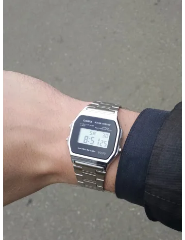 Reloj casio collection digital clásico retro A158WEA-1EF  multifuncional - acero inoxidable - wr