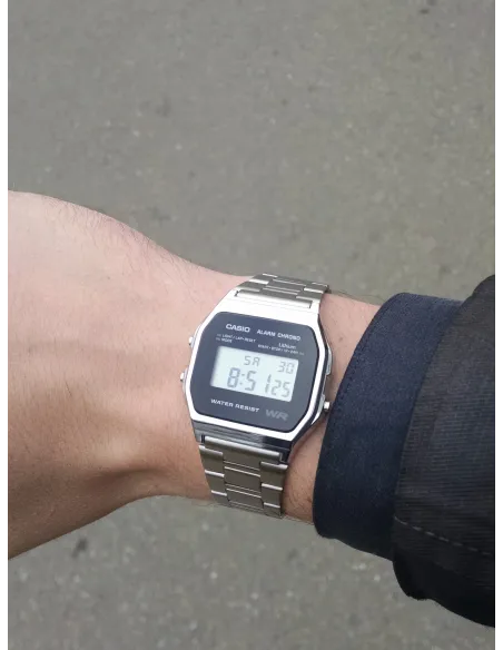 Reloj casio collection digital clásico retro A158WEA-1EF  multifuncional - acero inoxidable - wr