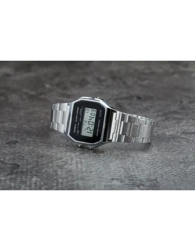 Reloj casio collection digital clásico retro A158WEA-1EF  multifuncional - acero inoxidable - wr