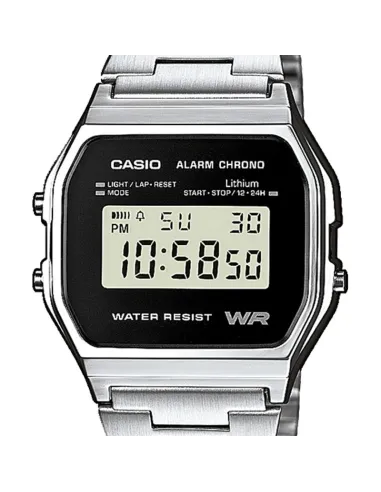 Reloj casio collection digital clásico retro A158WEA-1EF  multifuncional - acero inoxidable - wr