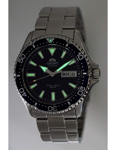 Reloj de buceo hombre automático Orient Kamasu RA-AA0002L dial azul 41.8mm DIVERS Cristal Zafiro correa acero 2
