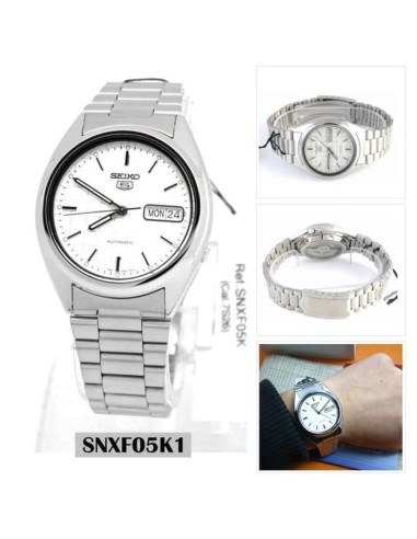 Reloj hombre automático Seiko SNXF05K1 Seiko 5 clásico acero 21 joyas