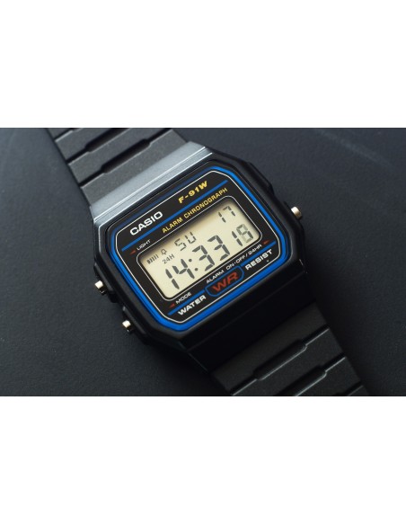 Reloj digital  Casio f91w retro - alarma (Original)