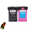 2 tintas compatibles para  HP 303xl HP Envy Photo 6230  7130 7134 7830 7855