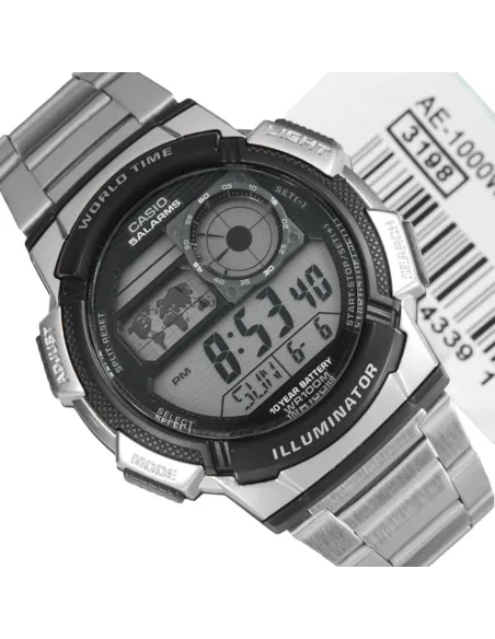 Reloj digital CASIO AE-1000WD-1AV 5 alarmas water resist 100m