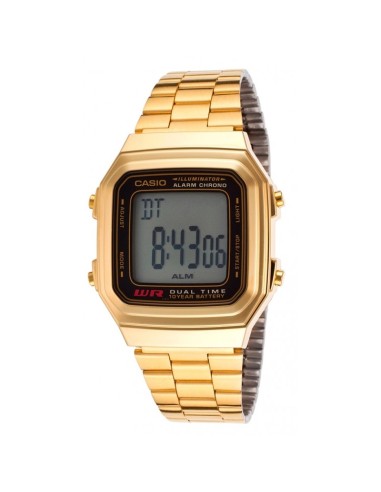 Reloj casio collection a178wga-1a estilo retro - cronografo multifuncional - acero inoxidable