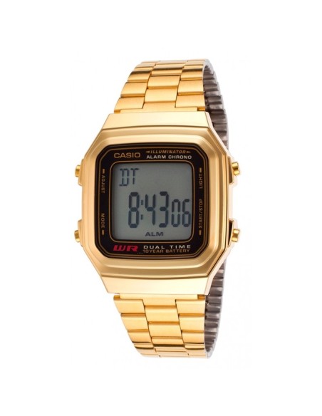 Reloj casio collection a178wga-1a estilo retro - cronografo multifuncional - acero inoxidable
