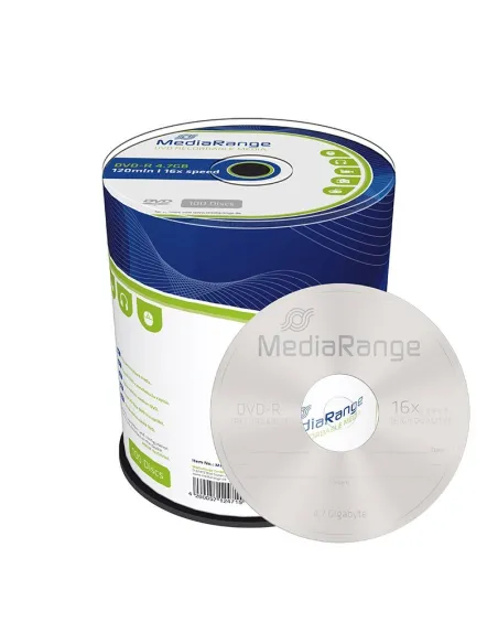 Tarrina Mediarange dvd-r 16x tarrina 100 (azo dye) MediaRange DVD-R 4.7GB 16x (100) MR442