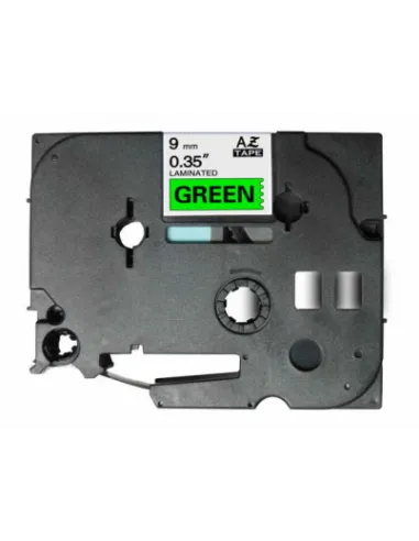 Cinta Rotuladora compatible con BROTHER TZE-721 Negro / VERDE TZ-721