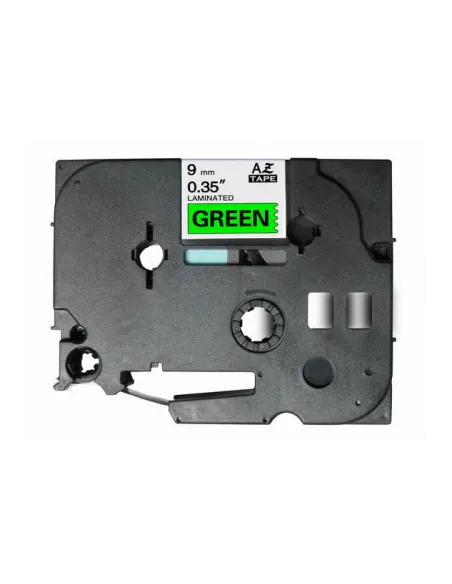 Cinta Rotuladora compatible con BROTHER TZE-721 Negro / VERDE TZ-721