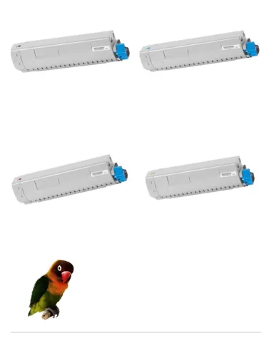 4 Toner compatibles con OKI C824 / C834 / C844