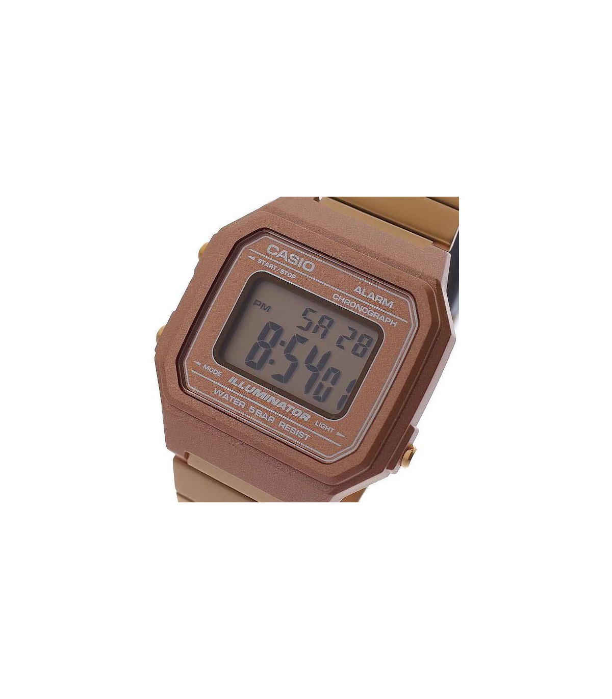 reloj Casio unisex clásico retro vintage bronce - alarma - luz