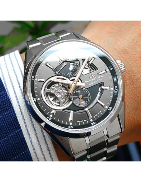 Reloj Automático Hombre Orient Star RE-AV0004N correa acero cristal zafiro