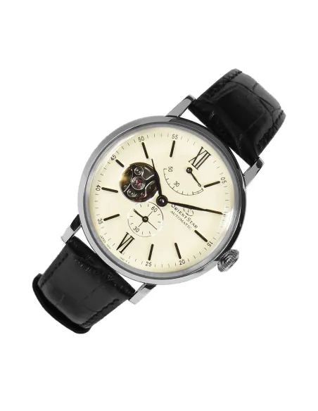 Reloj Automático Hombre Orient Star RE-AV0002S Open Heart cuero cristal zafiro