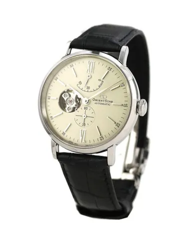 Reloj Automático Hombre Orient Star RE-AV0002S Open Heart cuero cristal zafiro