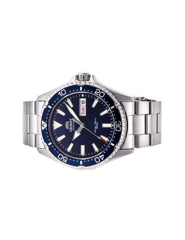 Reloj de buceo hombre automático Orient Kamasu RA-AA0002L dial azul 41.8mm DIVERS Cristal Zafiro correa acero
