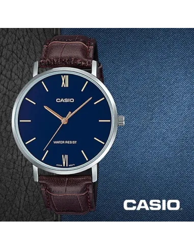 Reloj Casio analogico MTP-VT01L-2B correa de piel