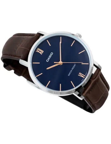 Reloj Casio analogico hombre MTP-VT01L-2B correa de piel 46 × 40 × 8.2 mm