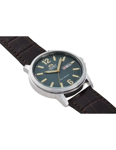 Reloj Automático Hombre Orient Commuter RA-AA0C06E verde correa cuero