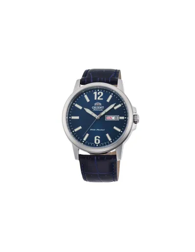 Reloj Automático Hombre Orient Commuter RA-AA0C05L dial azul correa cuero