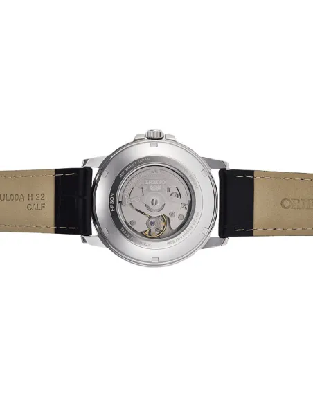 Reloj Automático Hombre Orient Commuter RA-AA0C04B dial negro correa cuero