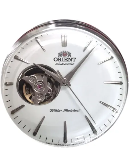 Reloj Hombre Automático Orient RA-AG0002S dial plata 40.5mm Open Heart correa cuero