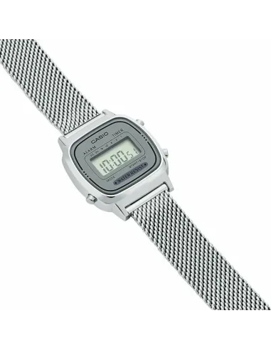Reloj Casio digital LA670WEM-7EF correa de acero retro