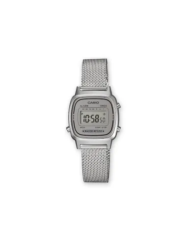 Reloj Casio digital LA670WEM-7EF correa de acero retro