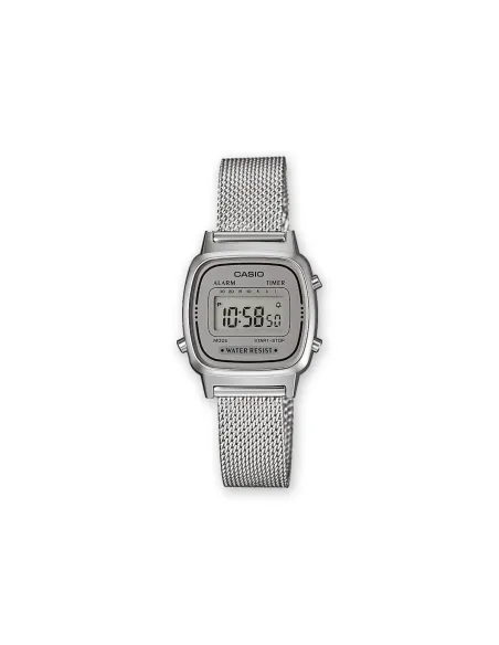 Reloj Casio digital LA670WEM-7EF correa de acero retro