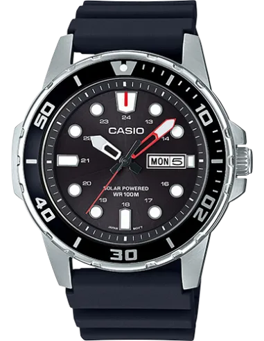Reloj Buceo Hombre Casio SOLAR MTPS110-1AV correa goma