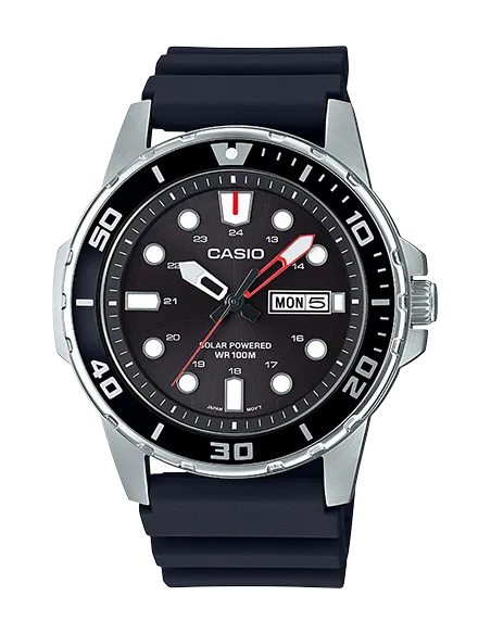 Reloj Buceo Hombre Casio SOLAR MTPS110-1AV correa goma