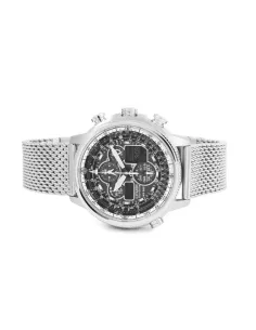 Reloj Hombre Citizen Promaster NaviHawk JY8030-83E Chrono AT Black Dial Mesh Band Men's Watch 2