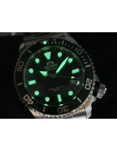 Reloj Automático Buceo Hombre Orient RA-AC0K02E dial verde cristal zafiro correa acero