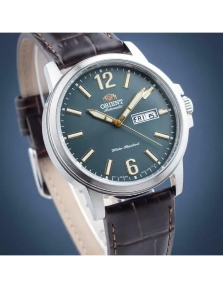 Reloj Automático Hombre Orient Commuter RA-AA0C06E verde correa cuero