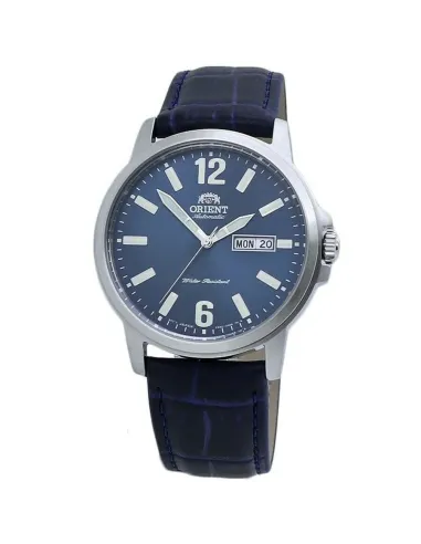 Reloj Automático Hombre Orient Commuter RA-AA0C05L dial azul correa cuero