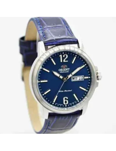 Reloj Automático Hombre Orient Commuter RA-AA0C05L dial azul correa cuero