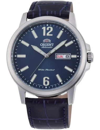 Reloj Automático Hombre Orient Commuter RA-AA0C05L dial azul correa cuero