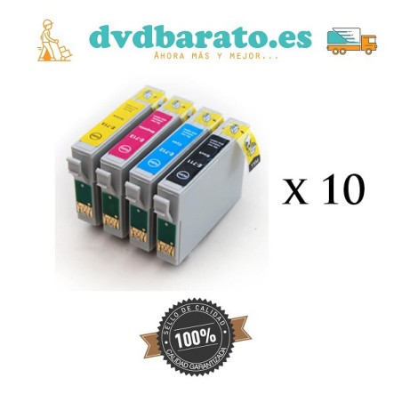 40 tintas x SX100 SX105 SX110 SX115 SX218 SX205 SX210 SX215 SX510w t0711-t0712-t0713-t0714