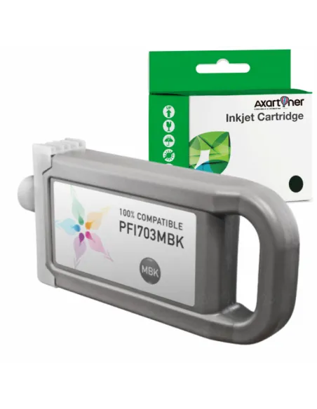 Tinta compatible Canon PFI703 / PFI303 NEGRO MATE PIGMENTADA para Canon imagePROGRAF IPF 810 / 815 / 820 / 825